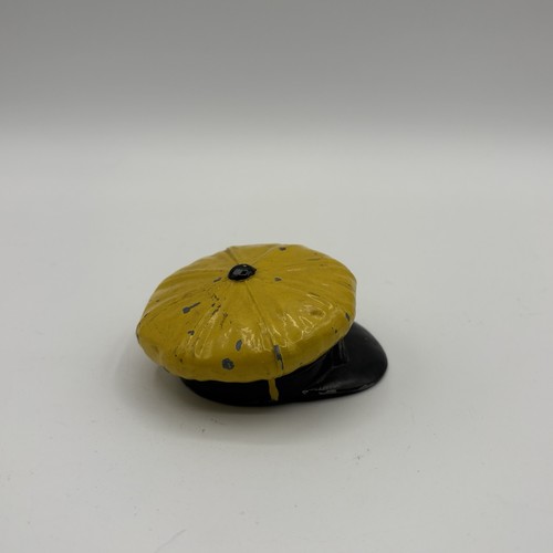Vintage Gusseisen Kappe Hut Coin Bank Flaschenöffner gelb schwarz Barware - Bild 3 von 7