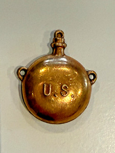 Antique Gettysburg Civil War Canteen Charm Watch Fob U.S. Souvenir
