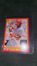 Score 1990 Ken Griffey Sr. Base Set #338 Jersey #30 on Back Cincinnati Reds