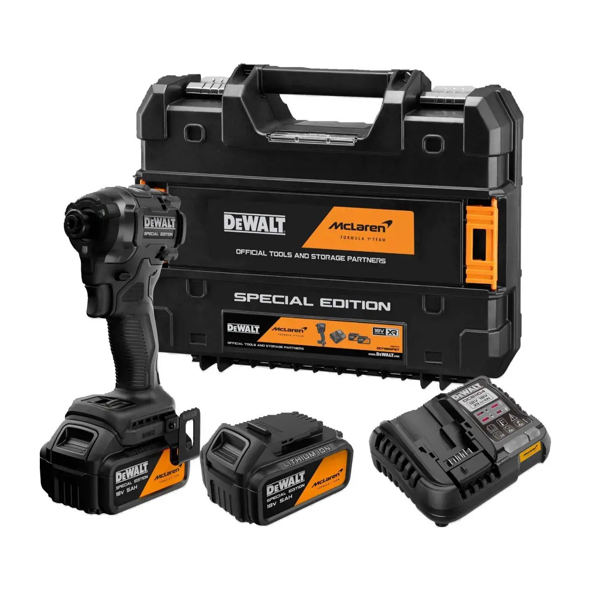DeWalt McLaren Edition 18V Impact Driver 2 x 5.0Ah Batteries DCF86MP2T - Image 16