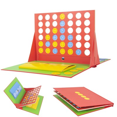 Pop-Up Games 4 in a Row - Unique Folding Design of Classic Connect 4 Game - Pop 