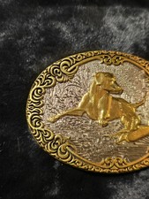 Silver Plated Cowboy & Western 1980s Vintage Belt Buckles  display picture 2