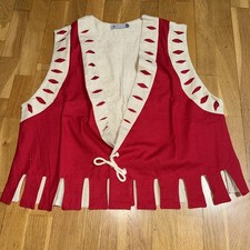 Landsknecht Weste "Imperialis" natur-rot XXL - neu