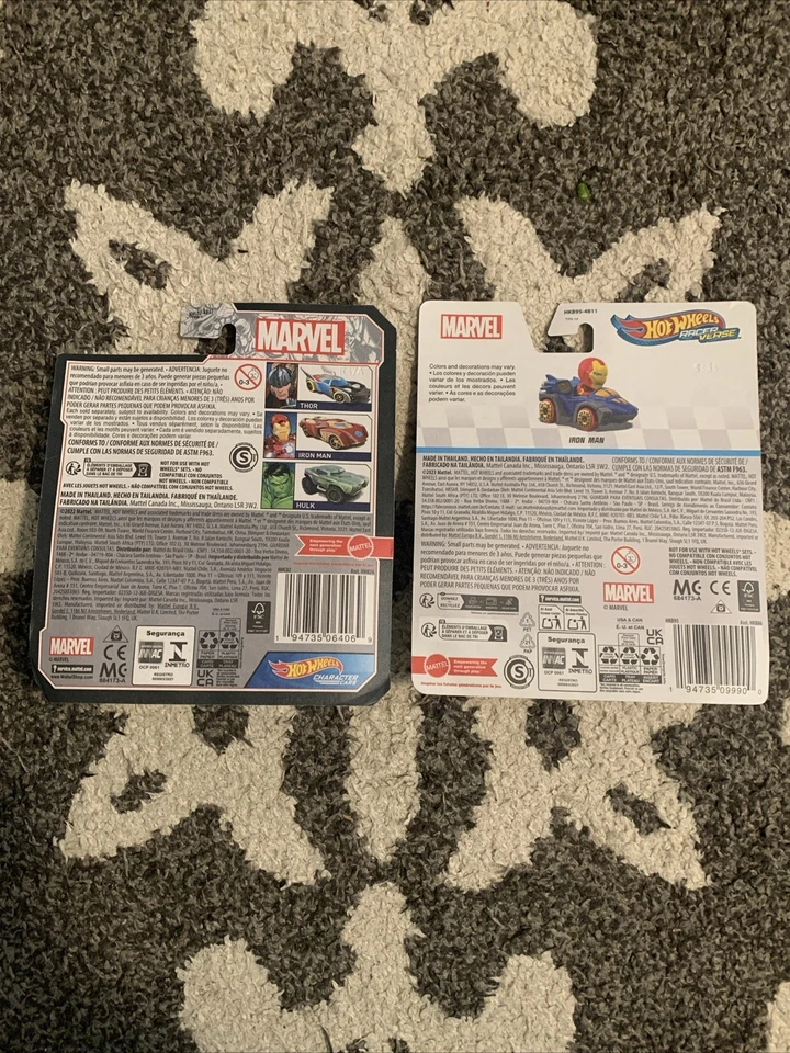 Hot Wheels Marvel Toys 1:64 Scale - Hulk & Iron Man - Image 2 of 2
