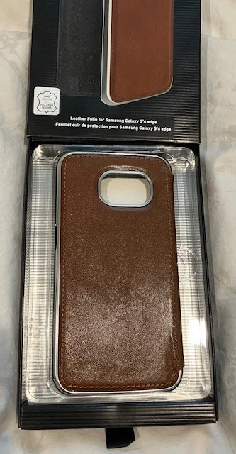 Adopted Leather Wrap Phone Case For Samsung Galaxy S6 Edge, Brown - Image 4 of 4