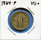 W@W 1924- P  Standing Liberty Quarter (  VG+  ) !!!!