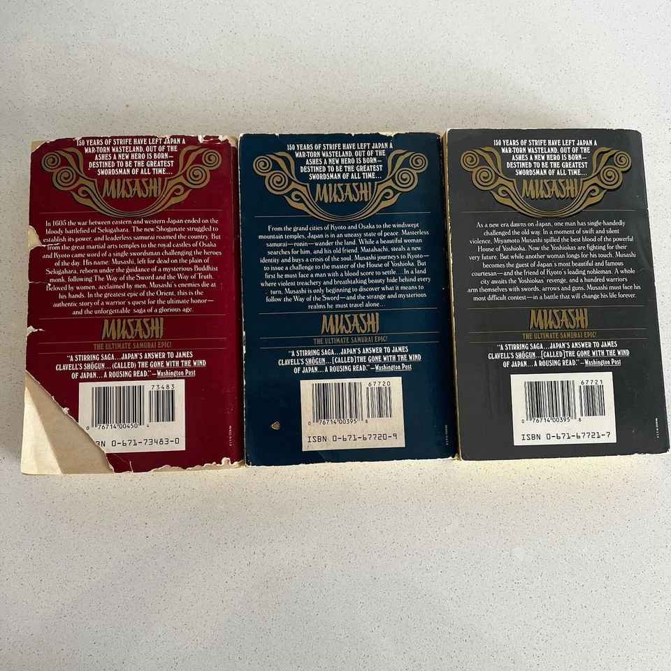 Vintage Musashi Series Eiji Yoshikawa 1-3  Paperbacks ‘89 From The Era Of Shogun - Image 2 of 4