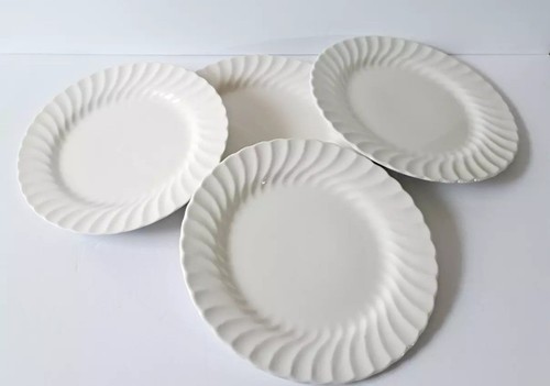 4 ~ JOHNSON BROS. Regency SNOW WHITE Round Dinner Plates 9 3/4" Made in England - Picture 4 of 4