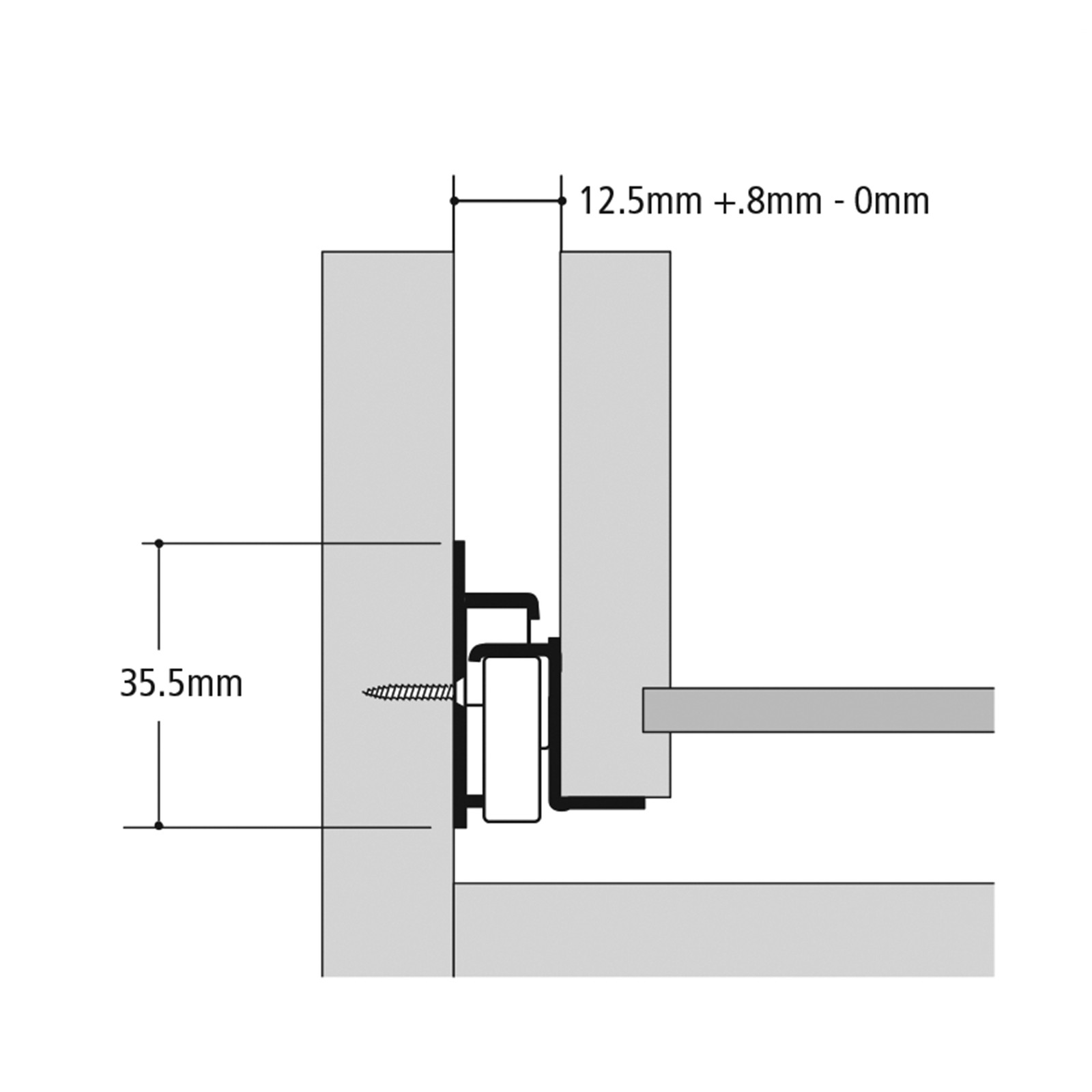 Knape and Vogt 3/4-Extension White Epoxy Coated Self-Close Euro Drawer Slides 16