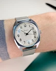Raketa 2614 Vintage Watch Soviet USSR Men Date Mechanical 1970s 35 mm White Dial