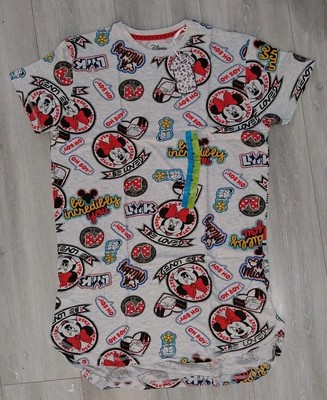 PRIMARK DISNEY DAMEN MICKEY MOUSE NACHTHEMD NACHTWÄSCHE BAUMWOLLE SOMMER NACHTHEMD
