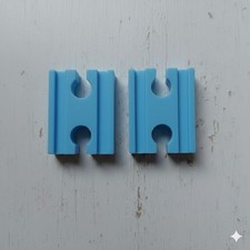 2x Short Track Female-Female Adaptor For Brio, Ikea, Bigjigs Wooden Train Track