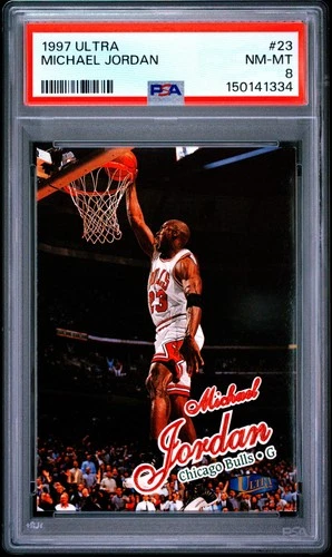 Michael Jordan 1997-98 Ultra #23 PSA 8 Chicago Bulls SK900
