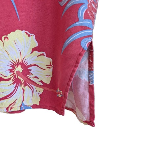 Camisa Avanti Auténtica Hawaiana Aloha XXL Malva 100% Seda Hibisco Piña - Imagen 10 de 12