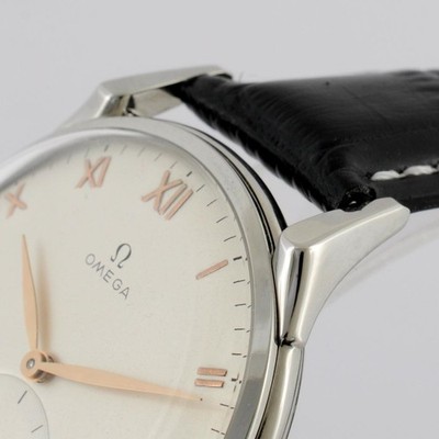 JUMBO SIZE OMEGA REF 2603 SPIDER LUGS MANUAL WIND STEEL GENTS