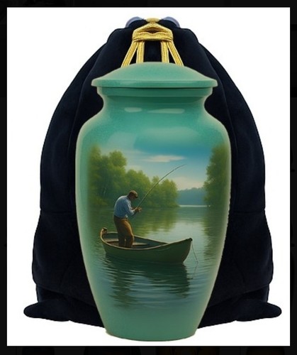 Boat Urn for Adult Ashes with Velvet Bag large Size. Boating Decorative Urn - Picture 2 of 4