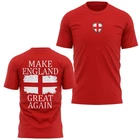 Make England Great Again Mens T Shirt St Georges Cross Back Print Patriotic U...