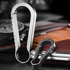 Titanium Alloy Keychain Clip Carabiner Belt Hook EDC Lightweight