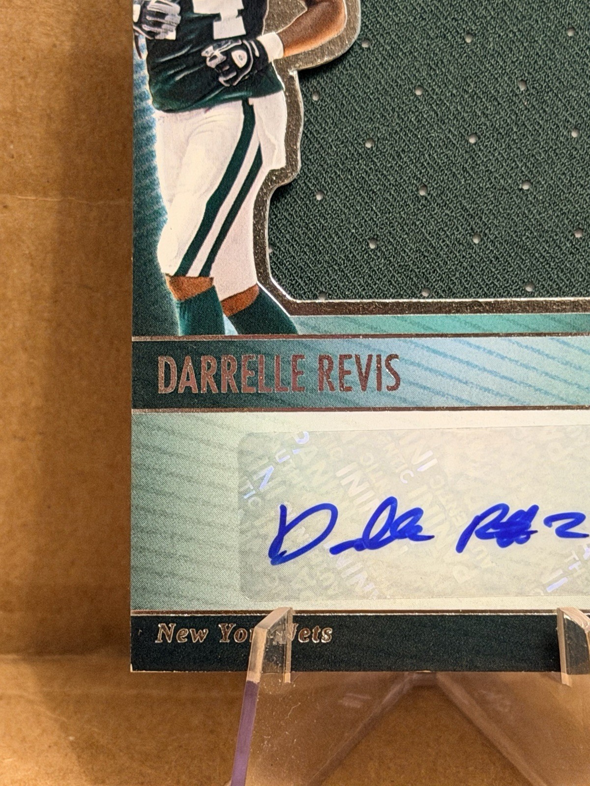 DARRELLE REVIS 2025 PANINI SILHOUETTE AUTO JERSEY PATCH /99 #SA-DRS JETS Q6739 view 5