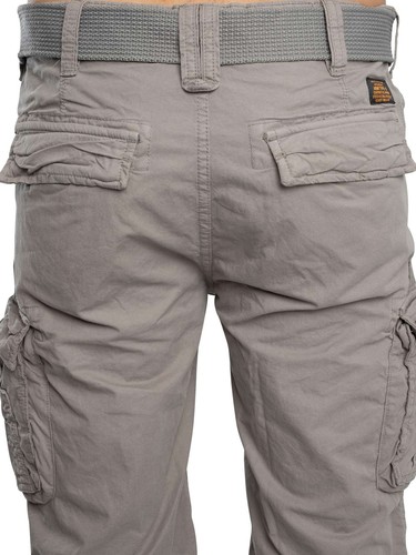 Schott Uomo Tr Ranger 30 Pantaloncini Cargo, Grigio - Foto 4 di 5