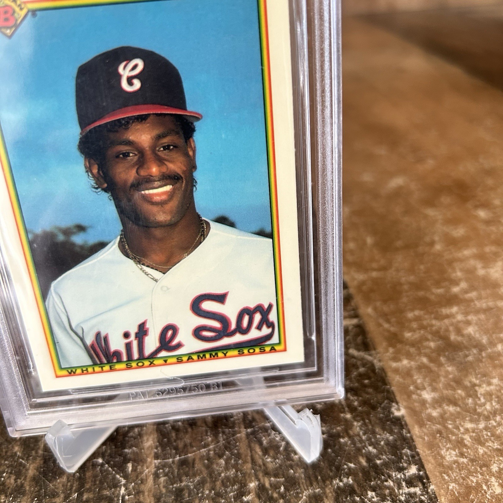 1990 Bowman Tiffany Sammy Sosa #312 Rookie RC White Sox BGS 9 view 5
