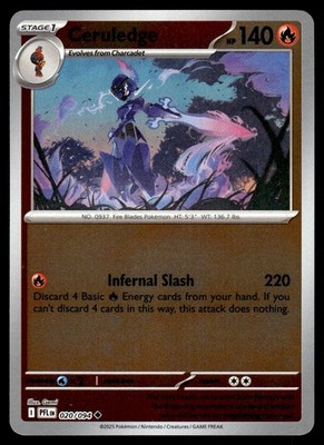 2025 Mega Evolution Series - Phantasmal Flames Ceruledge Uncommon/Reverse Holo
