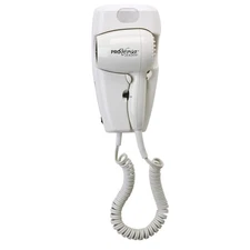 Wall-Mount Hair Dryer - White Plug-in Hotel Style with 32 Power Cord - Wall M...