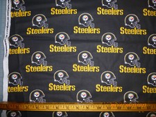 Pittsburgh Steelers Fabric Traditions 58" de ancho x 3/4 yardas en fútbol americano NFL negro