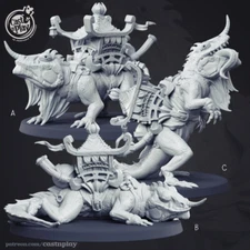 Giant Mounted Lizard Miniature | D&D DnD 