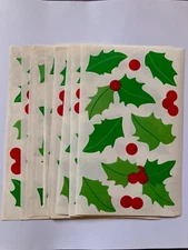 Mrs. Grossman’s Lot Of 10 Sheets Holly Vellum Stickers 2002