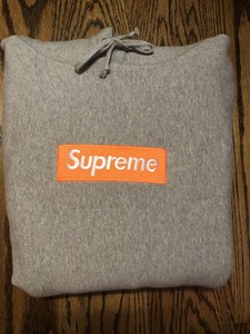 supreme orange on grey box logo