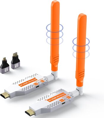 Wireless HDMI Transmitter and Receiver, 4K Decode 2160P Output 500FT/150M Range