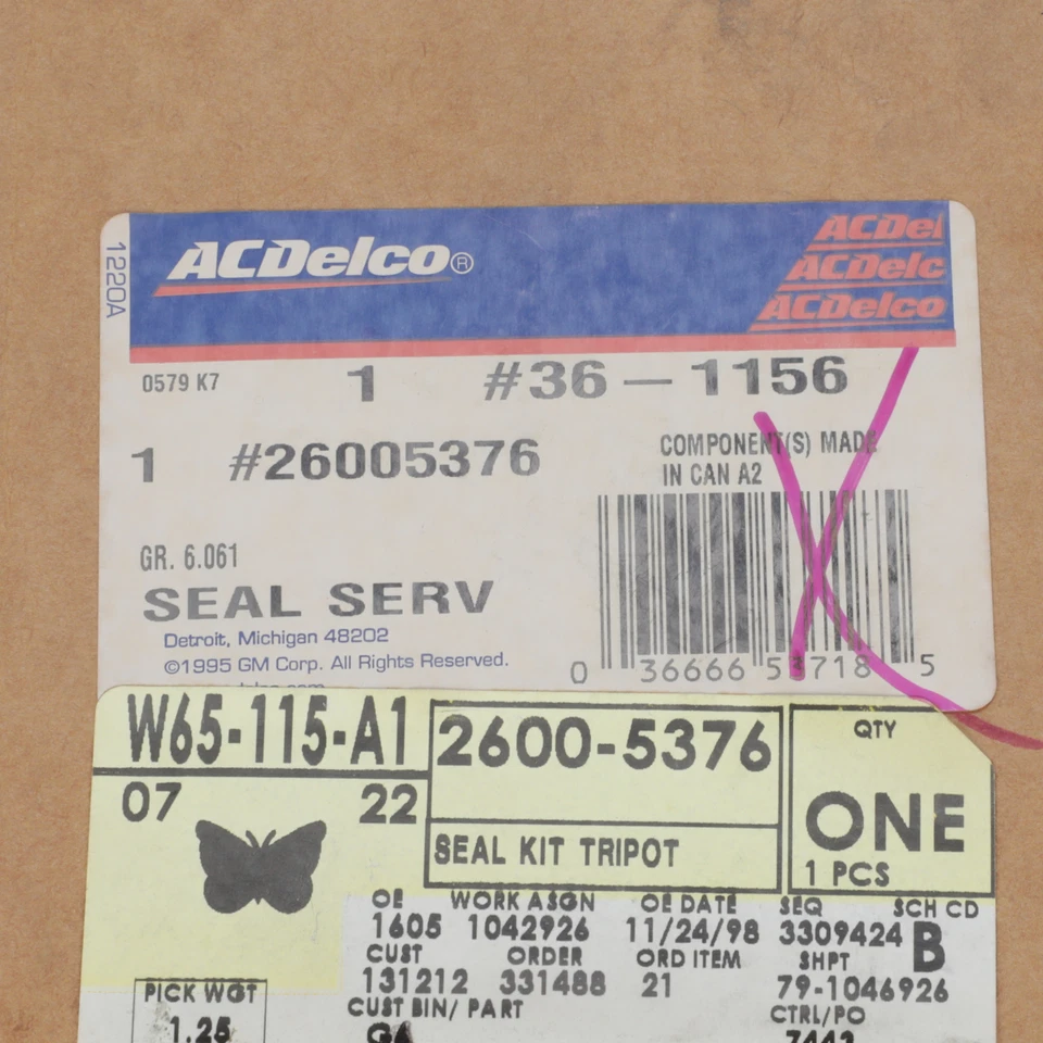 Kit de arranque conjunto CV base original GM 1984-1996 Chevrolet Buick Oldsmobile 26005376 Foto 4 de 4