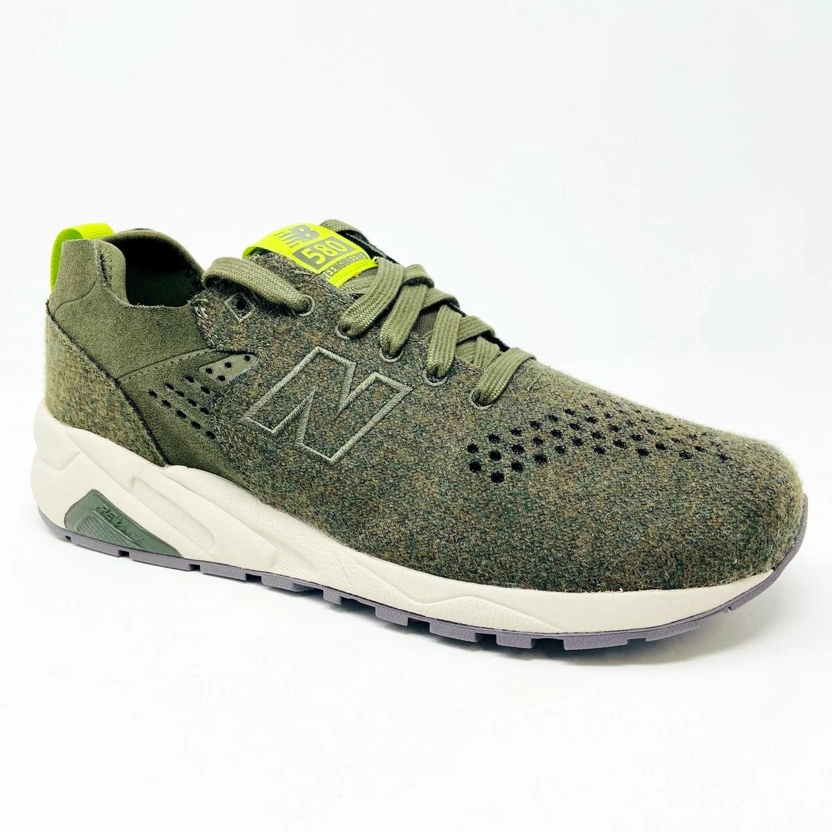 New Balance 580 Classics Retro Wool Olive Green Mens Sneakers