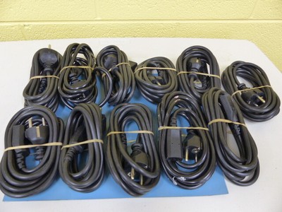 SCHUKO  CEE7/7 straight to 3pin IEC-C13 8ft Qty of 5 per Lot Power Cable 8ft Typ