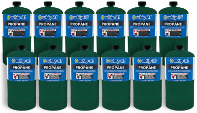 #ad Whip It 12 pk Propane 16 Oz 1 lb GAS Fuel Cylinder Camping Not Coleman Tank BBQ $99.74