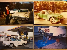 Lot of 4 Vintage Found Photos - California Cars Gas Station Porsche 914  FP16