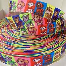 YARD PAW PATROL MARSHALL CHASE SKYE GROSGRAIN RIBBON CHARACTER CRAFT CAKE BOW