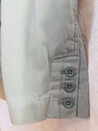 Chaqueta blazer/campo EDDIE BAUER para mujer 100 % algodón de 3 botones ~ TALLA 8 ~ AZUL PÁLIDO - Imagen 7 de 8