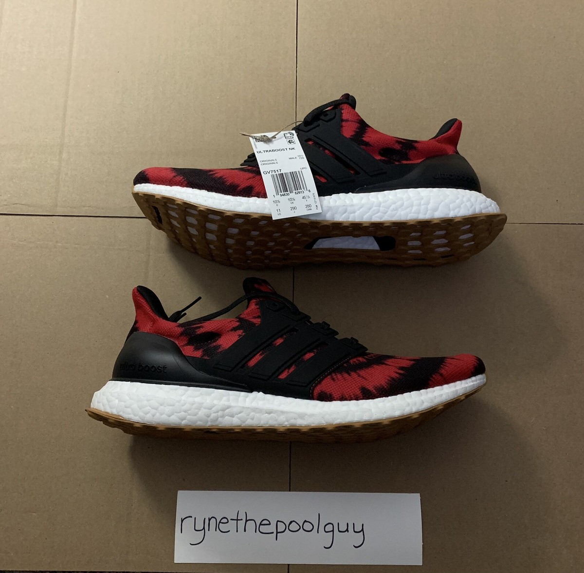 Adidas Ultraboost NK Nice‎ Kicks No Vacancy Mens Size 8 Red/Black GV7517  NEW adidas Nice Kicks x UltraBoost No Vacancy for Sale  main image 2