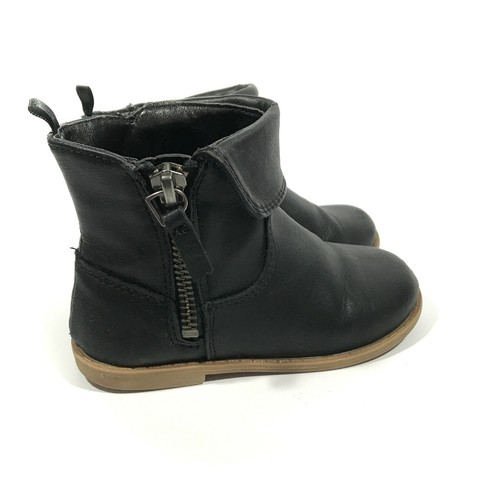 Niña Pequeña (7) BOTAS DE TOBILLO OTOÑO INVIERNO negro cuero sintético vestido botas cremallera - Imagen 4 de 11