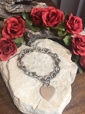 Tiffany & Co 925 Sterling Silver Heart Tag Chain Link Tiffany & Co 925 Sterling Silver Heart Tag Chain Link