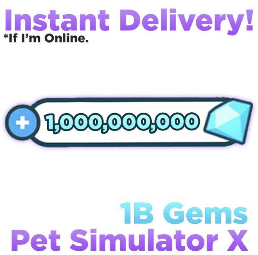 Pet Sim X 1Billion Gems/diamonds (huge Value - Super Cheap) Pet