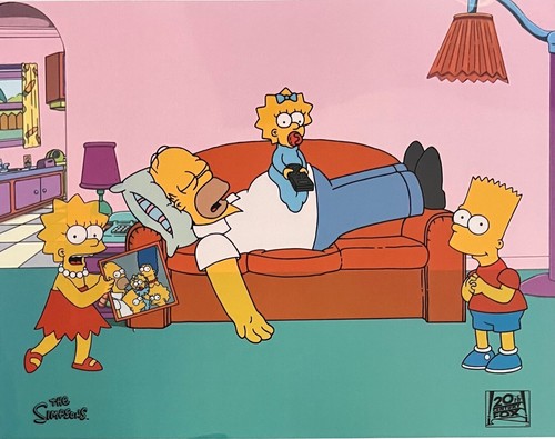 THE SIMPSONS The King of Naps Sericel Animation Art Cel 20th Century Fox 11"x14" - Picture 4 of 8