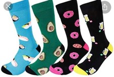 Novelty Men and Women Crazy Dress Socks. One Size