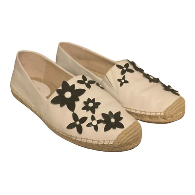 MICHAEL Michael Kors Lola Leather Black and White Floral  Michael Kors Lola espadrille shoes main image 0