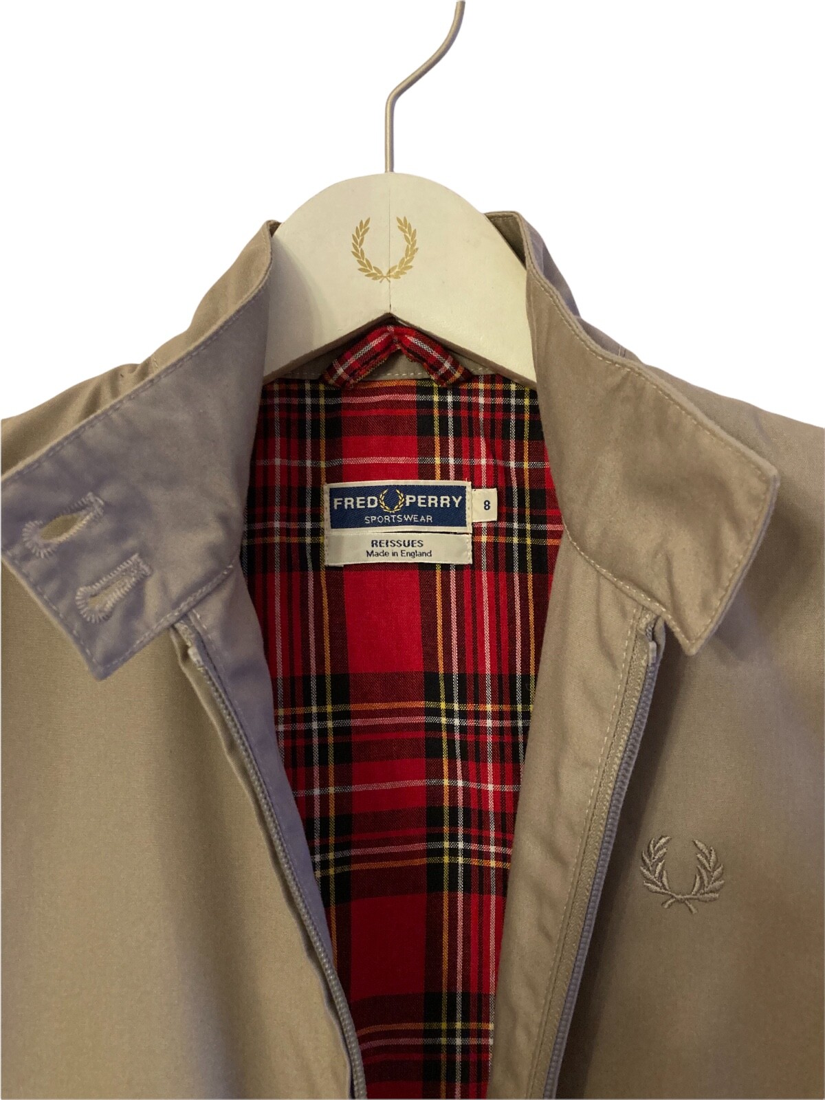 FRED PERRY REISSUES Fred Perry Made in England Stone Harrington Jacket UK 8 image 7