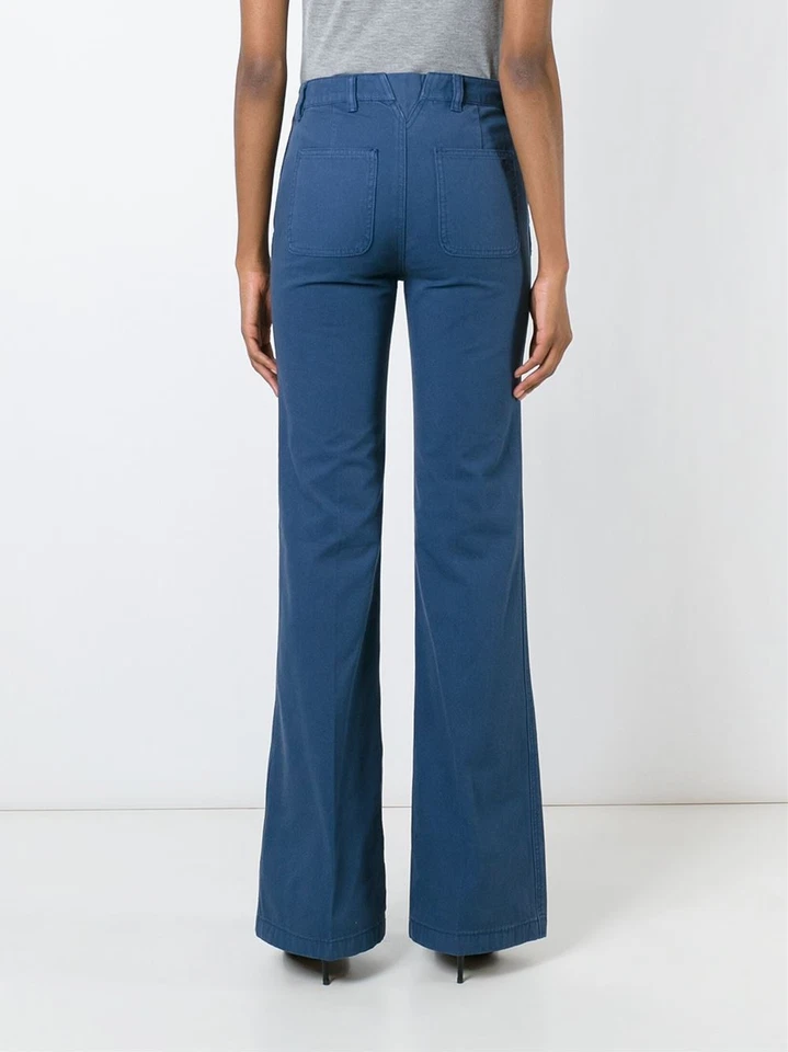 TORY BURCH Harbor Flared Cotton Trousers Pants Size 29 NWT $195 - Image 3 of 4