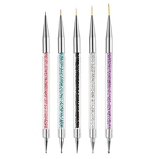 Nail Art Brushes, 5Pcs Nail Liner Brushes Double-Ended Acrylic Nail Brush Set 5/