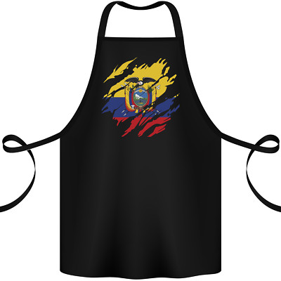 Schürze zerrissen Ecuador Flagge Ecuadorian Day Fußball Baumwolle 100% Bio